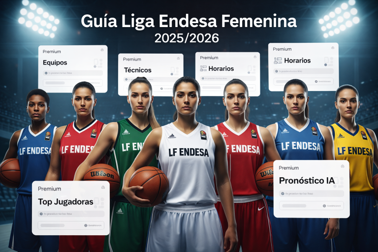 Guía Liga Endesa Femenina 2025/2026 con equipos, técnicos, horarios, mejores jugadoras, pronóstico IA y comparativa de equipos