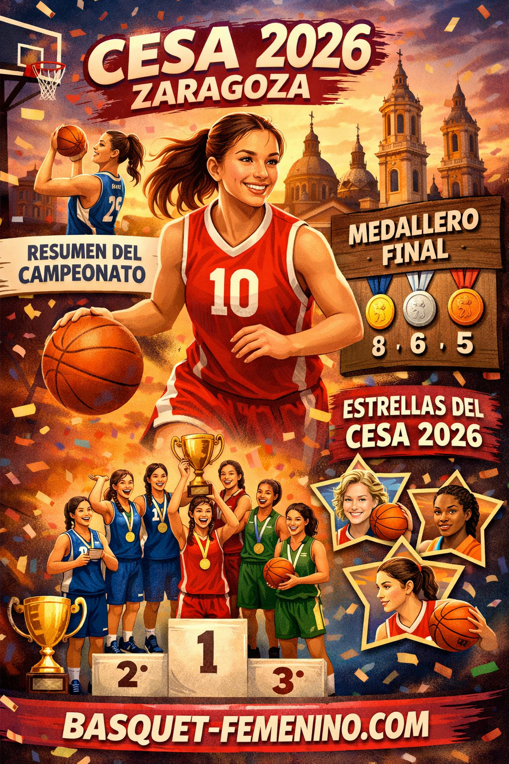 CESA 2026 Zaragoza: Crónica Final, Resultados y las Nuevas Reinas del Baloncesto Base