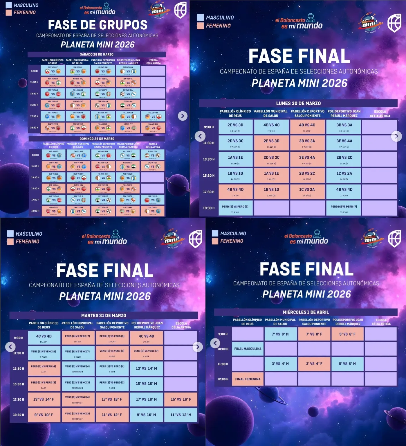 Calendario plicado planeta mini 2026